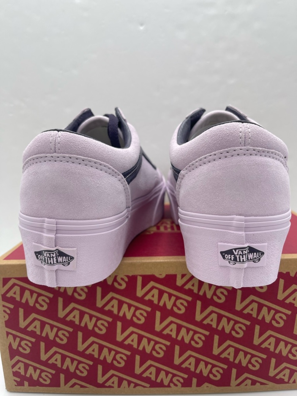 Vans Old Skool Stackform Platform Suede Lavender Sneakers VN0009PZLAE NIB - Picture 13 of 16